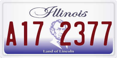 IL license plate A172377