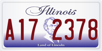 IL license plate A172378