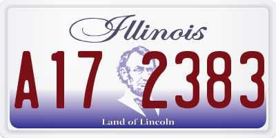 IL license plate A172383