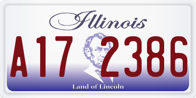 IL license plate A172386