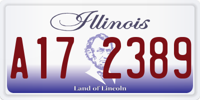 IL license plate A172389