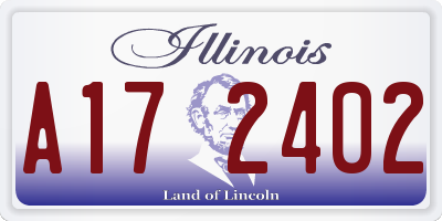 IL license plate A172402