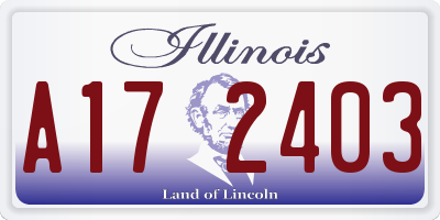 IL license plate A172403
