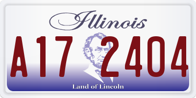 IL license plate A172404