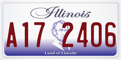 IL license plate A172406