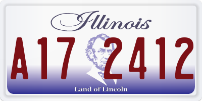 IL license plate A172412