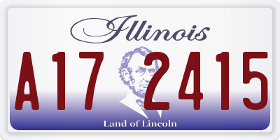 IL license plate A172415