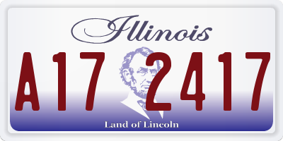 IL license plate A172417