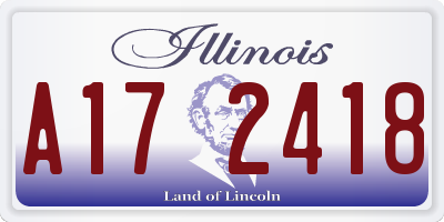 IL license plate A172418