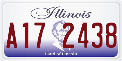 IL license plate A172438