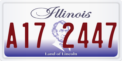 IL license plate A172447