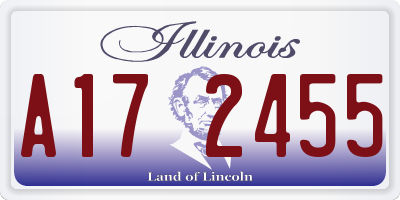 IL license plate A172455