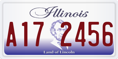 IL license plate A172456