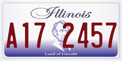IL license plate A172457