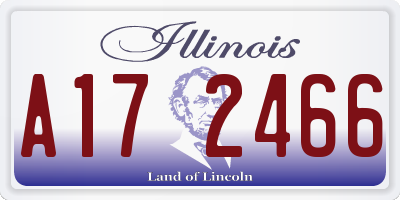 IL license plate A172466