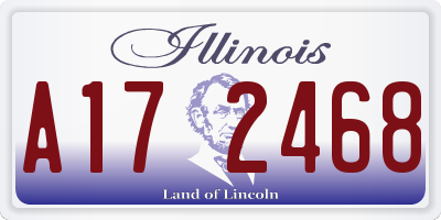 IL license plate A172468