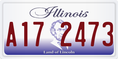 IL license plate A172473