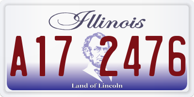 IL license plate A172476