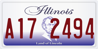 IL license plate A172494