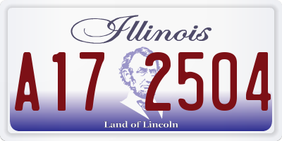 IL license plate A172504