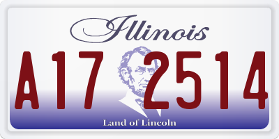 IL license plate A172514