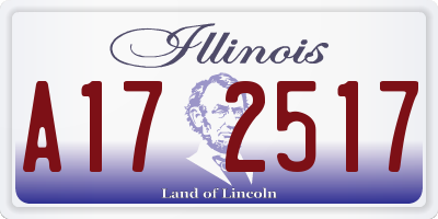 IL license plate A172517