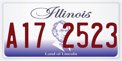 IL license plate A172523