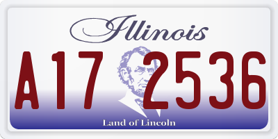 IL license plate A172536