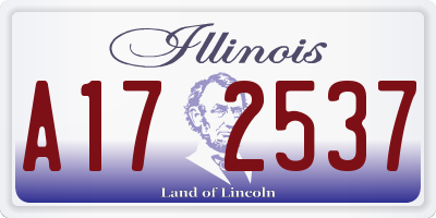 IL license plate A172537