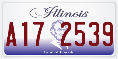 IL license plate A172539