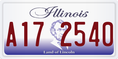 IL license plate A172540