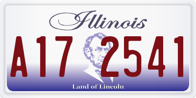IL license plate A172541