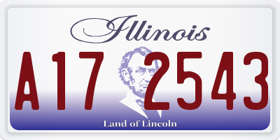 IL license plate A172543