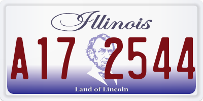 IL license plate A172544