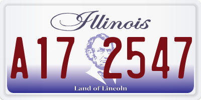 IL license plate A172547