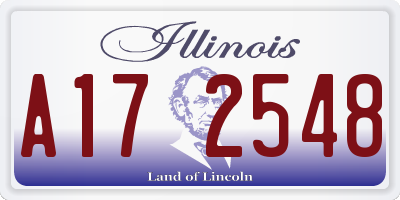 IL license plate A172548