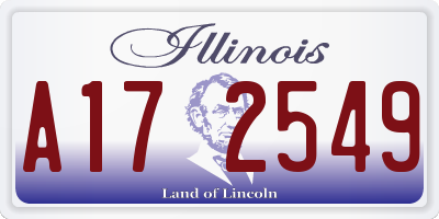 IL license plate A172549