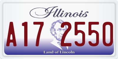 IL license plate A172550