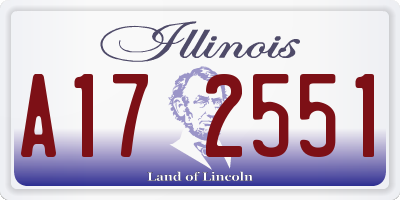 IL license plate A172551
