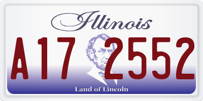 IL license plate A172552