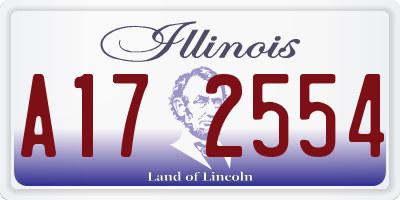 IL license plate A172554