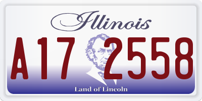 IL license plate A172558