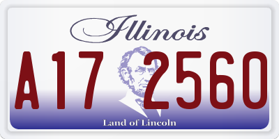 IL license plate A172560