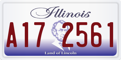 IL license plate A172561