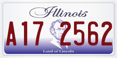 IL license plate A172562