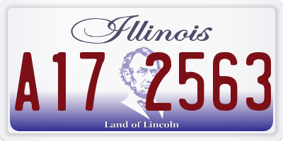 IL license plate A172563