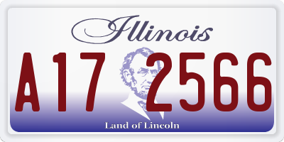 IL license plate A172566