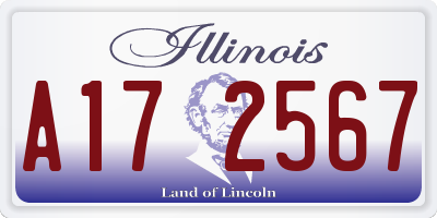 IL license plate A172567