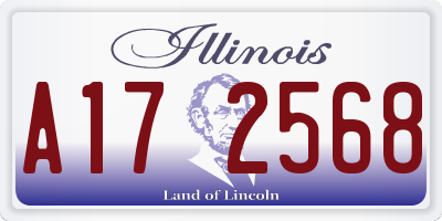 IL license plate A172568
