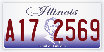 IL license plate A172569